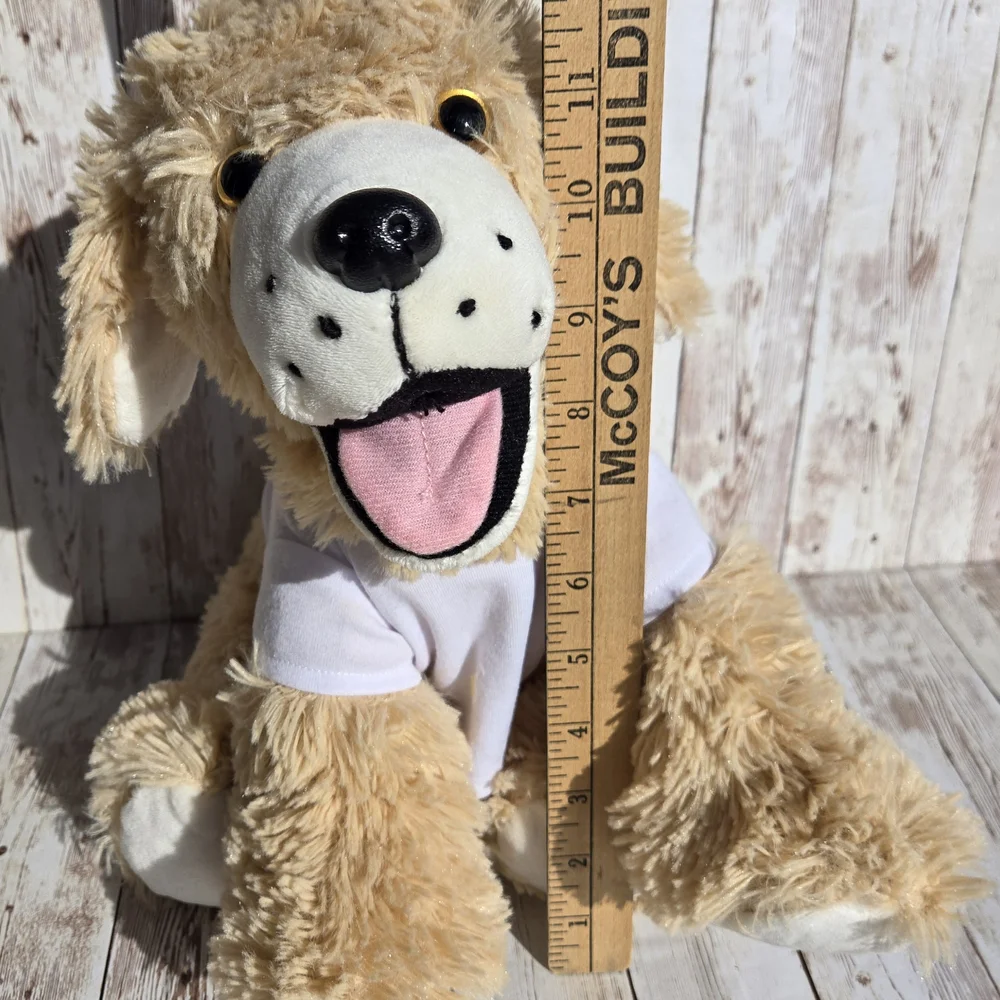 Labrador Retriever Puppy Plush Tan White Soft Stuffed Animal 14